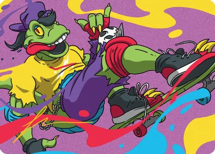 Mondo Gecko Art Card (Gold-Stamped Signature) (ASTMT-026)