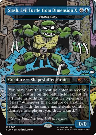 Slash, Evil Turtle from Dimension X - Pirated Copy (SLD-2363)