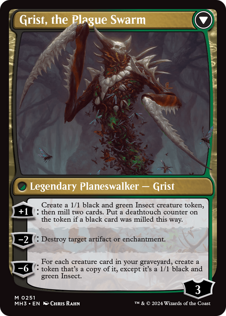 Grist, Voracious Larva // Grist, the Plague Swarm (MH3-251)
