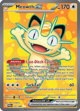 Meowth ex (POR-107) (Holofoil)