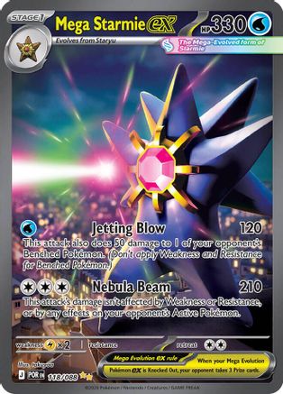 Mega Starmie ex (POR-118) (Holofoil)