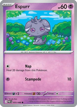 Espurr (POR-033) (Reverse Holofoil)
