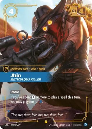 Jhin - Meticulous Killer (Alternate Art) (UNL-089a) (Foil)