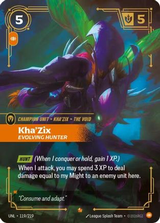 Kha'Zix - Evolving Hunter (UNL-119) (Foil)