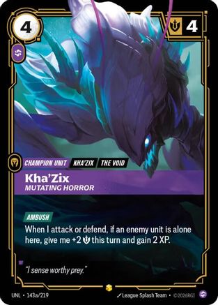 Kha'Zix - Mutating Horror (Alternate Art) (UNL-143a) (Foil)