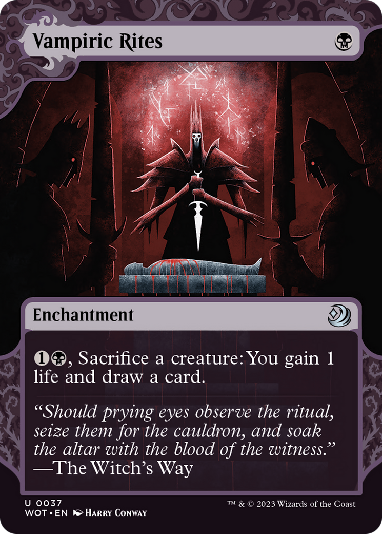 Vampiric Rites (WOT-037) (Showcase) (Borderless) (Foil)
