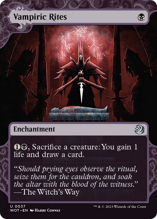 Vampiric Rites (WOT-037) (Showcase) (Borderless) (Foil)