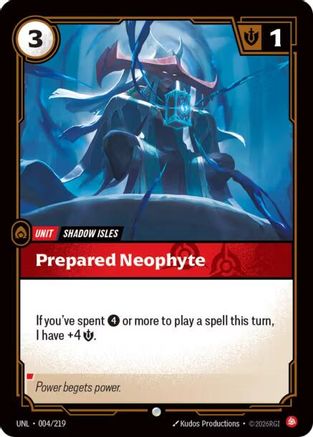 Prepared Neophyte (UNL-004) (Foil)