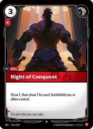 Right of Conquest (UNL-015)
