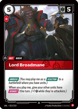 Lord Broadmane (UNL-012)