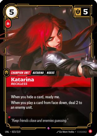 Katarina - Reckless (UNL-023) (Foil)
