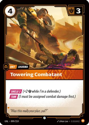 Towering Combatant (UNL-099) (Foil)