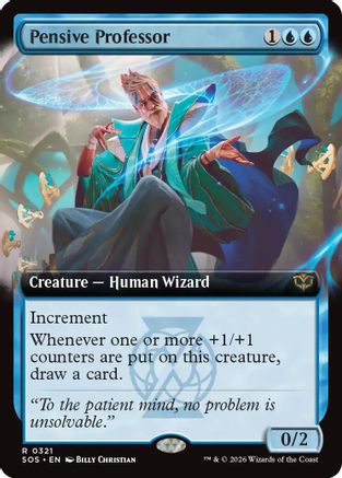Pensive Professor (Extended Art) (SOS-321) (Foil)