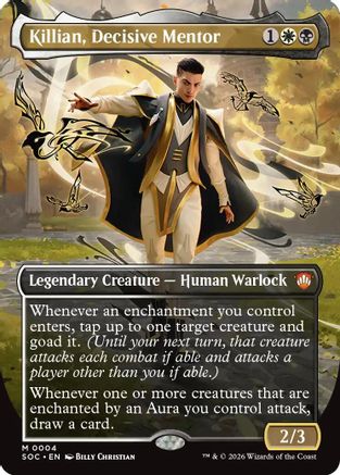 Killian, Decisive Mentor (Borderless) (SOC-004) (Foil)