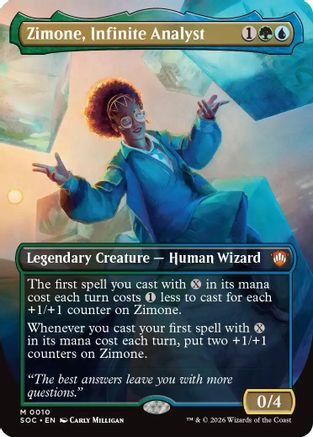 Zimone, Infinite Analyst (Borderless) (SOC-010) (Foil)