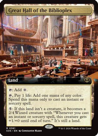 Great Hall of the Biblioplex (Extended Art) (SOS-361) (Foil)