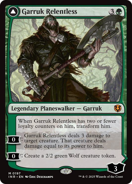 Garruk Relentless // Garruk, the Veil-Cursed (INR-197) (Foil)