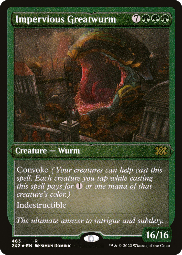 Impervious Greatwurm (2X2-463) (Etched Foil)