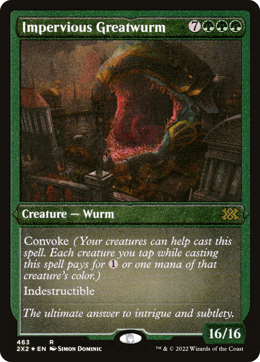 Impervious Greatwurm (2X2-463) (Etched Foil)