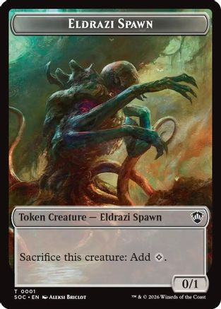 Eldrazi Spawn // Worm Double-Sided Token (SOC-1 // 26)
