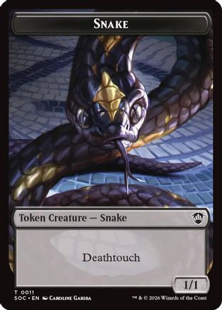 Snake // Zombie Double-Sided Token (SOC-11 // 12)