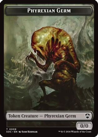 Phyrexian Germ // Treasure Double-Sided Token (SOC-9 // 12)
