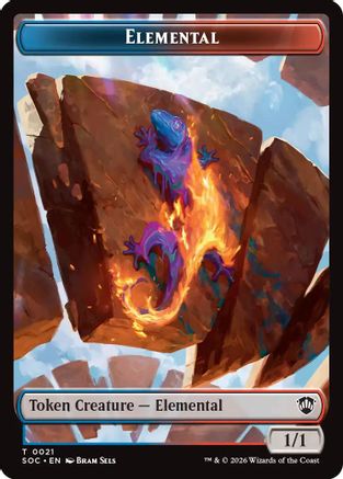 Elemental (0021) // Phyrexian Myr Double-Sided Token (SOC-21 // 8)