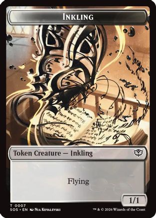 Inkling (0007) // Spirit (0011) Double-Sided Token (SOS-7 // 11) (Foil)