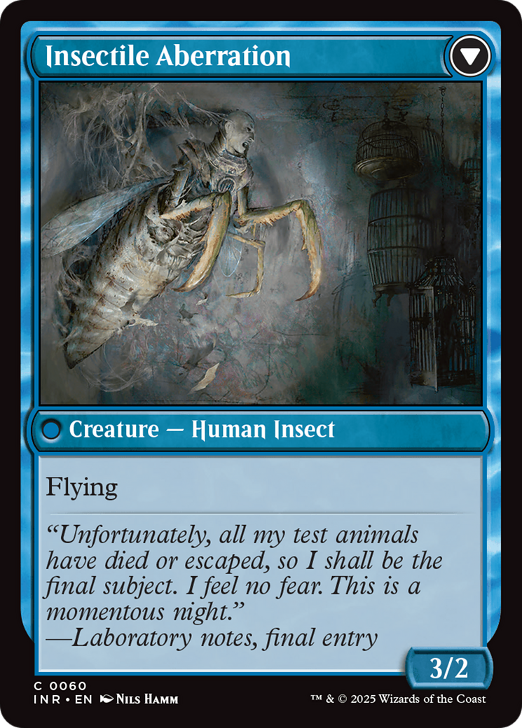 Delver of Secrets // Insectile Aberration (INR-060) (Foil)