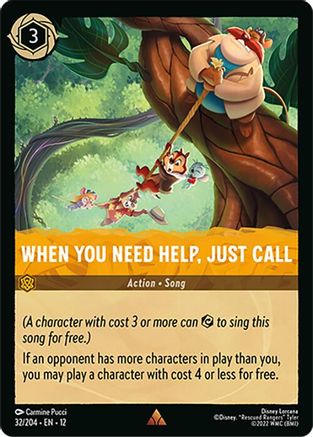 When You Need Help, Just Call (12-032) (Cold Foil)