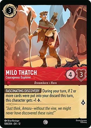 Milo Thatch - Courageous Explorer (12-108) (Cold Foil)