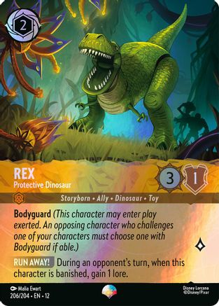 Rex - Protective Dinosaur (Epic) (12-206) (Holofoil)