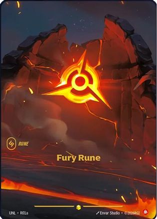 Fury Rune (Alternate Art) (UNL-R01a) (Foil)