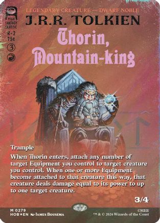 Thorin, Mountain-king (Borderless) (Surge Foil) (HOB-279)
