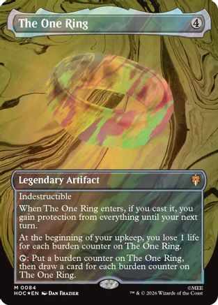 The One Ring (Borderless) (Surge Foil) (HOB-084)