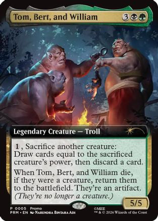 Tom, Bert, and William (Extended Art) (PRM-005) (Foil)