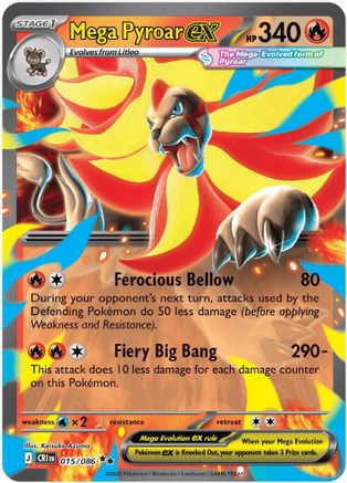 Mega Pyroar ex (CRI-015) (Holofoil)