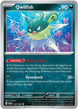 Qwilfish (CRI-052) (Reverse Holofoil)
