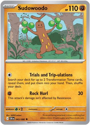 Sudowoodo (CRI-043) (Reverse Holofoil)