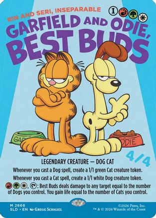 Garfield and Odie, Best Buds - Rin and Seri, Inseparable (SLD-2668) (Foil)