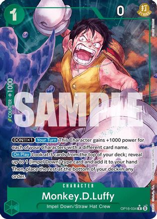 Monkey.D.Luffy (034) (Alternate Art) (OP16-034) (Foil)