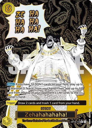 Zehahahahaha! (Alternate Art) (OP16-116) (Foil)