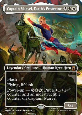 Captain Marvel, Earth's Protector (Borderless) (0342) (MSH-342)