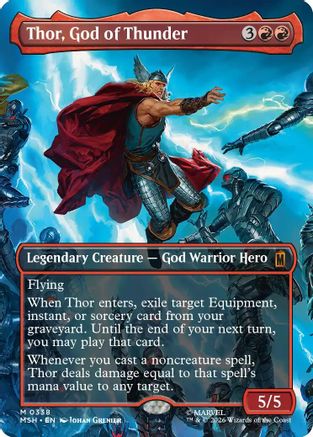 Thor, God of Thunder (Borderless) (0338) (MSH-338) (Foil)