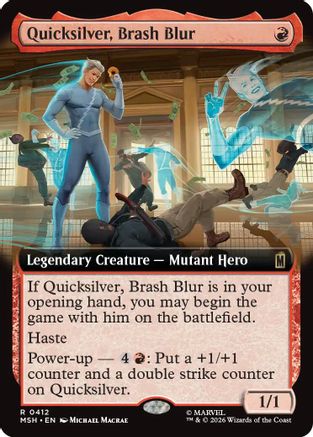 Quicksilver, Brash Blur (Extended Art) (MSH-412) (Foil)