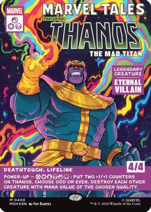 Thanos, The Mad Titan (Borderless) (0400) (MSH-400) (Foil)