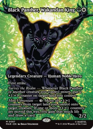 Black Panther, Wakandan King (Borderless) (MAR-087) (Foil)