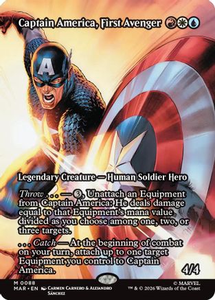 Captain America, First Avenger (Borderless) (MAR-088) (Foil)