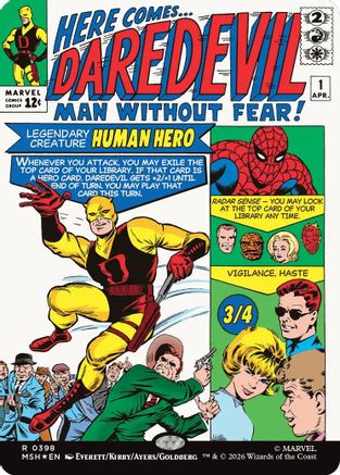 Daredevil, Man Without Fear (Borderless) (0398) (MSH-398) (Foil)