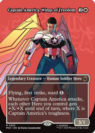 Captain America, Wings of Freedom (Borderless) (MSH-353)